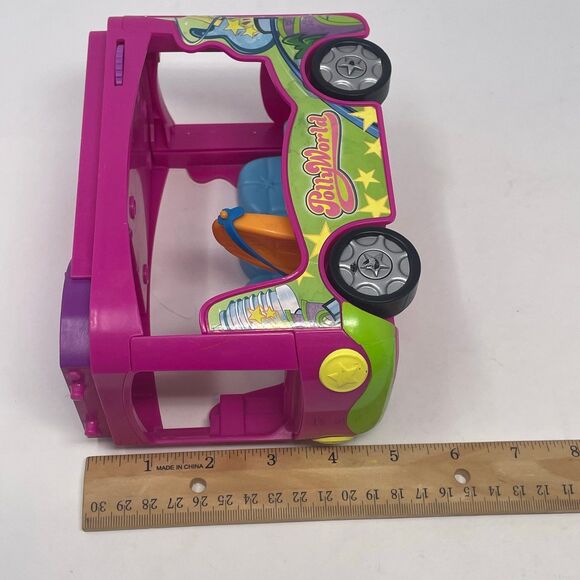 Polly Pocket PollyWorld Tour Bus Mattel Pink & Purple Camper Van 2006 Doll Car - Picture 12 of 12